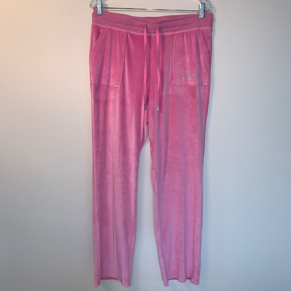 Juicy Couture Pink Velvet Fleece Shirt and Pets Loungewear Set L - Picture 2 of 15